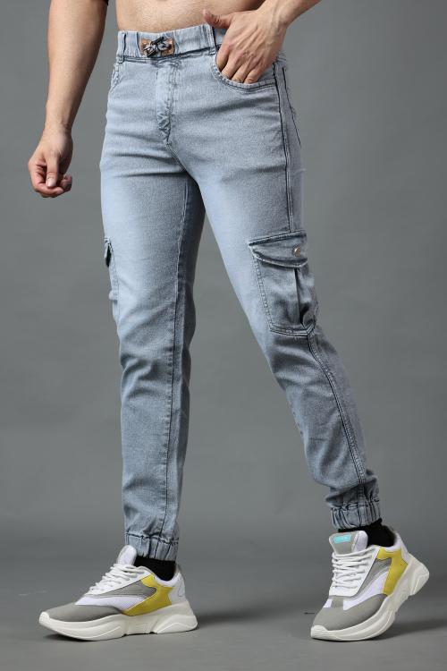 Editlook Men's Grey 6 Pocket Jogger's-30