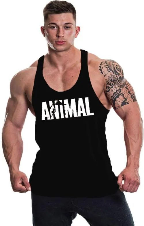 Ad2Cart Men Solid Cotton Fabric Gym Vest (Xxl)_Black