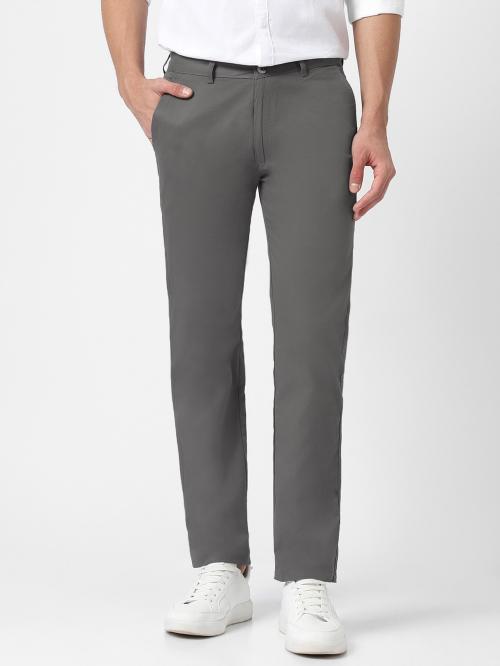 Urbano Fashion Men's Dark Green Cotton Slim Fit Casual Chinos Trousers