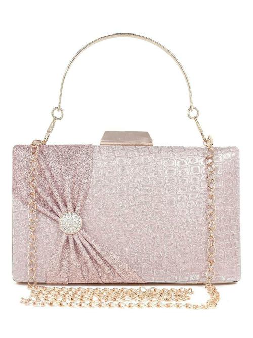 Exotic Pink Bridal Clutch For Women