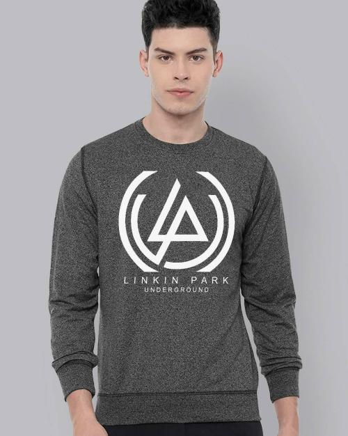Free Authority Linkin Park Printed Black Sweatshirt For Men