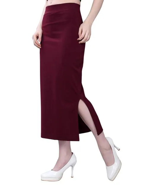 Nena Fashion Women's Lycra Full Elastic Saree Shapewear Petticoat ...