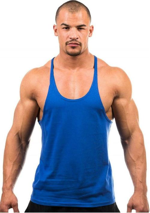 THE BLAZZE Royal Blue Solid Cotton Vest XL