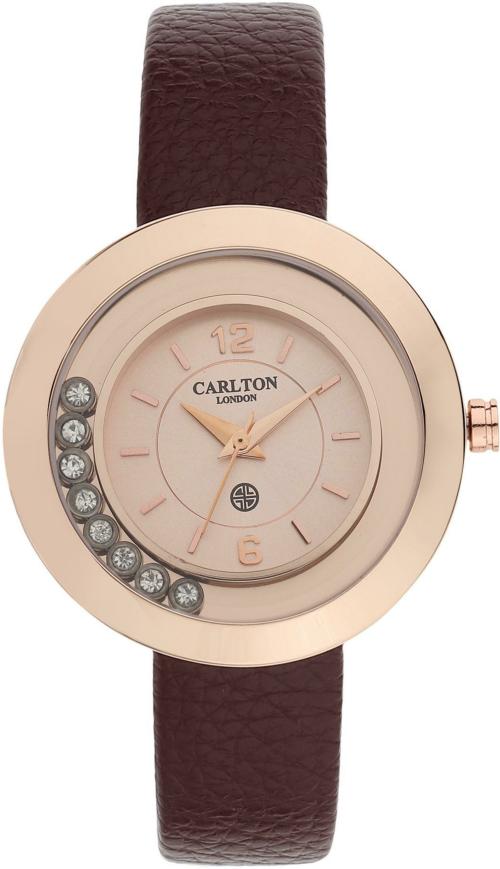 Carlton London Rose Gold Analog Watch For Women