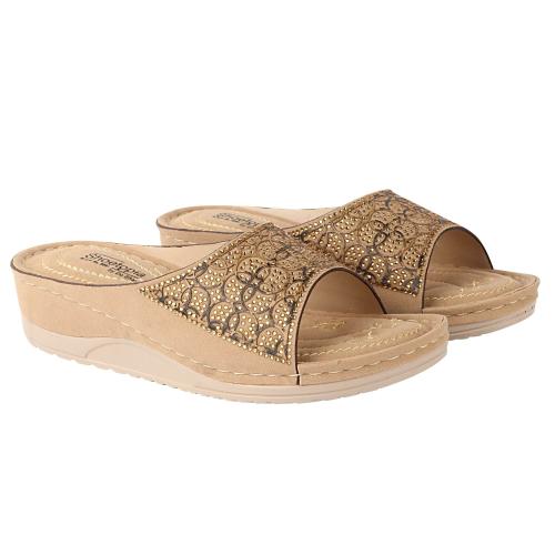 Shoetopia Women Comfortable Cream Platform Heels