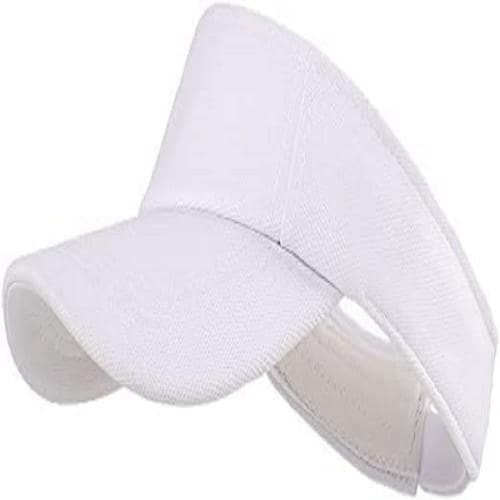 CREATURE Unisex Sun Shade Adjustable Visor Cap || Unisex Sports Sun Shade (White)(CAP-01-WHT)