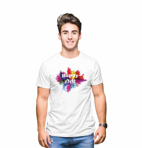 Delberto T-shit|Tshirt|Men T-shirt|t-shirt Men White Printed Polyester T-Shirt - S