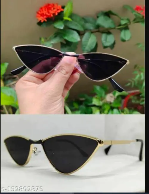 EyeNaks Cat-Eye Metal Frame Sunglasses For Men and Women With UV400 Protection