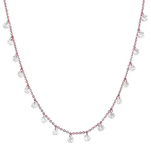 Giva Sterling Silver Rose Gold Plated Queens Necklace For Women