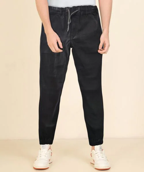BelliBeeIndia Denim Plain Black Stylish Men Jeans Joggers