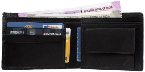 Keviv Black Genuine Leather Wallet