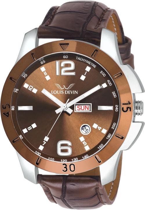 Louis Devin Analog Brown Watch For Men (Ld-Bw040-Brwn)
