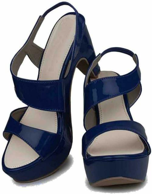 Digni's Stylish Dark Blue Heel Sandal For Women