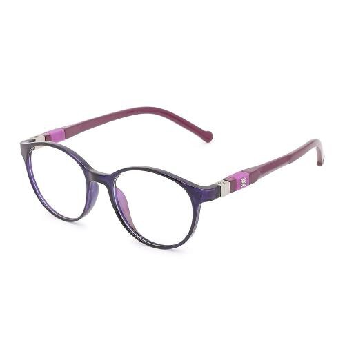 Vast Kids Round Blue Ray Cut Anti Glare UV Protection Full Frame Unisex Spectacle Glasses For Moblie, Laptop, Tablet Computer All Type Of Digital Screen - (Zero Power) (Round)