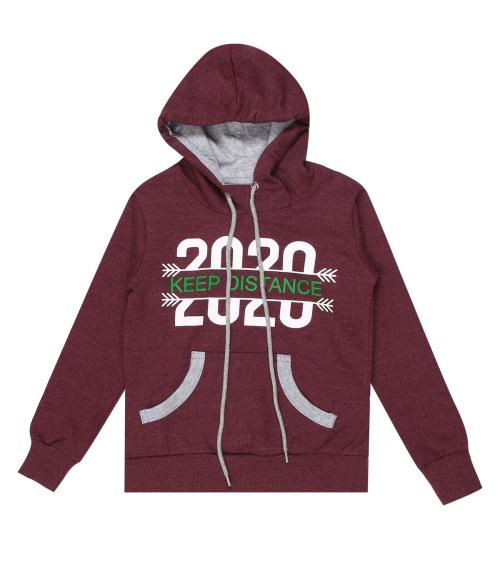 DONGLI Boys Grey Cotton Blend Typographic Single Hooded Sweatshirt