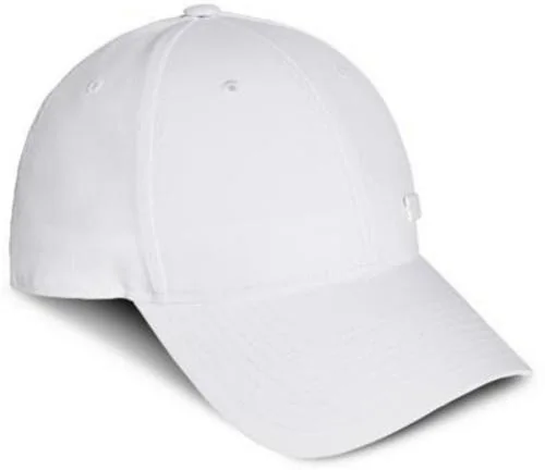 ALAMOS Unisex White Plain Cotton Blend Baseball Cap (Free Size)