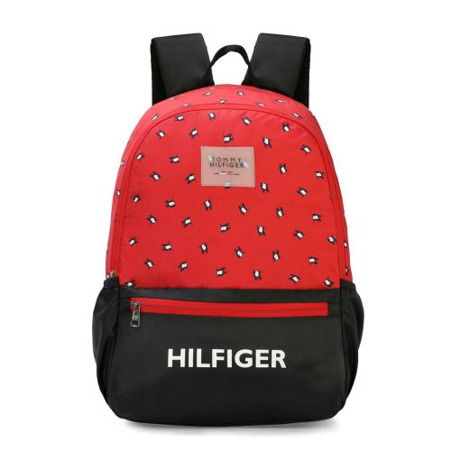 Tommy Hilfiger Tristan Men Tuff Laptop Backpack - Black+Red