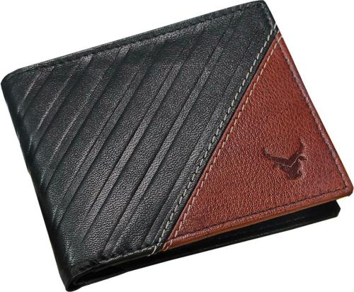 BUFFHIDE Multi-Color Genuine Leather RFID Wallet For Men (6 Card Slots)