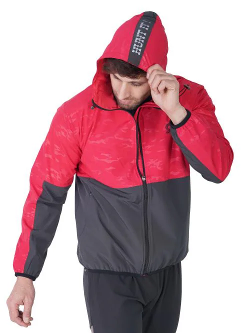 GOTO MENS NS TPU ARMY PRINTED HOODIE JACKET HUNT IT RED XL-34