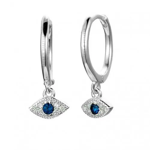 Young & Forever Hoop Dangle Earrings Silver For Women