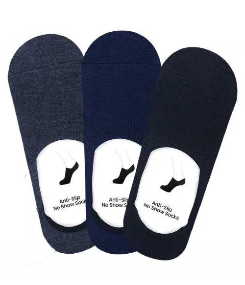 Buy F Y V Men Cotton No Show Socks with Anti Slip Silicon System l Pack