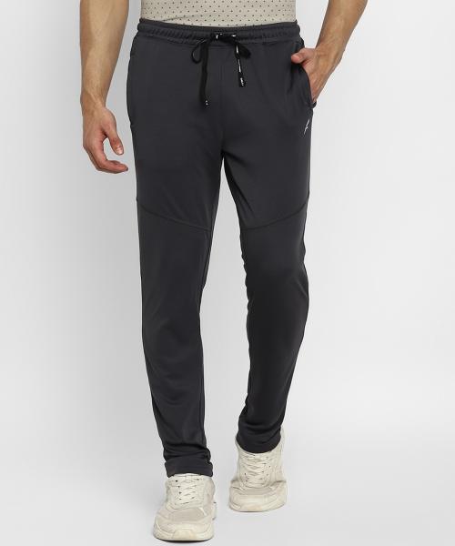 FURO by Red Chief Dark Grey Solid Polyester Sports Track Pant for Men