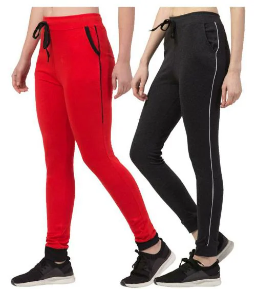 Kissero Women's Yoga Pant for Gym/Sports Lowers for Women/Trackpants for Girls-Pack of 2 (Multicolor)