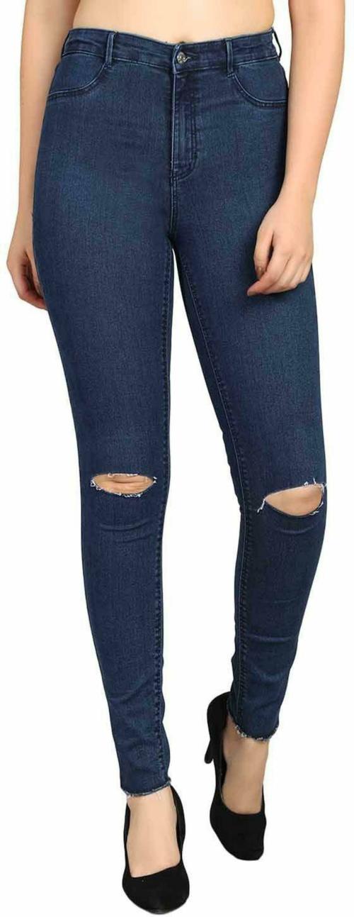 Kotty Women Blue Solid Jeans