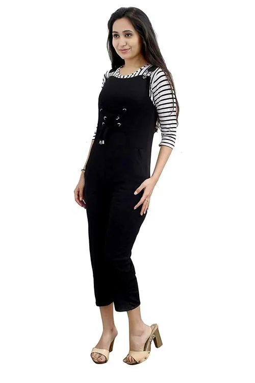 Girls Black Solid Dress (16-17 Y)