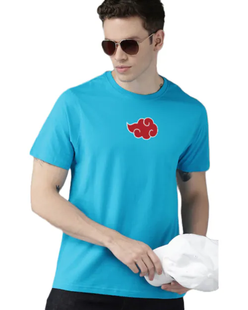 Sky Blue - Large Unisex Akatsuki X Red-Madara Naruto Anime Tshirt TeesTheDay