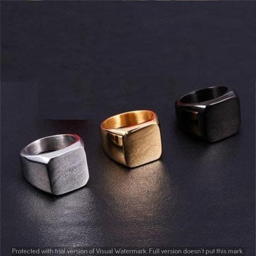 Buy ARZONAI Set of 3 Rings Chunky Rings Metal Ring Set Online at