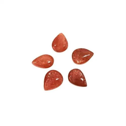 55Carat Natural Sunstone at Wholesale Rate 9.25 Ratti 8.36 Carat Pear Shape Surya Sitara Loose Gemstone 1 Pcs