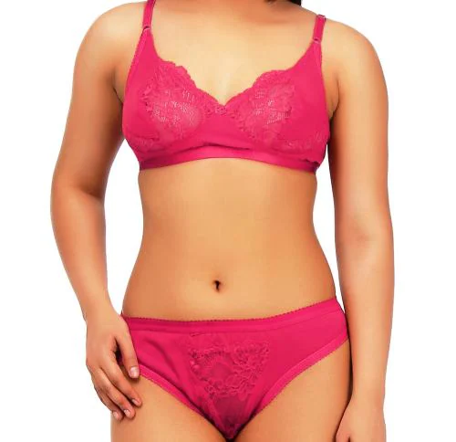 TCG Designer Honeymoon Rani Bra & Panty set made by soft Cotton Fabric