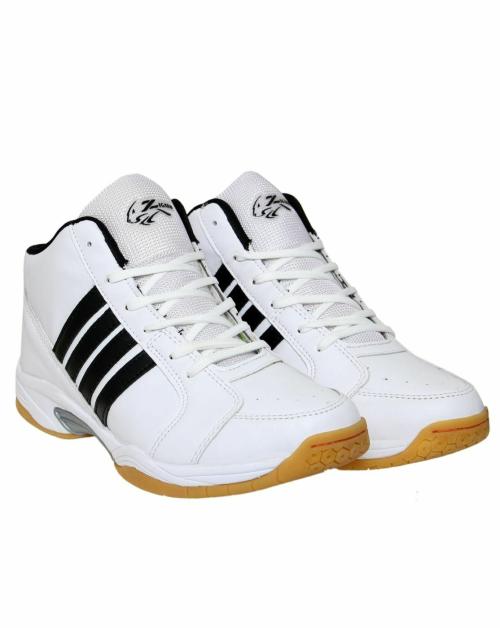 Zigaro White Basketball Shoes For Men