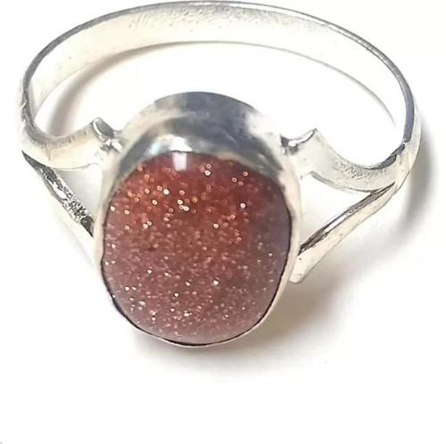 Chopra Gems & Jewellery Brass Sunstone Sunsitara Ring (Men and Women) - Free Size