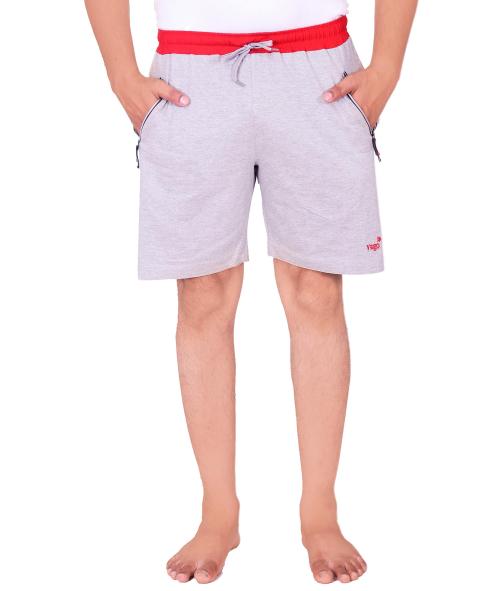 VEGO Men's Regular Fit Cotton Shorts_Grey_34