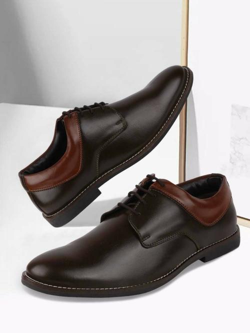 FAUSTO Men Brown Formal Lace-Up Oxford Shoes (11 UK)