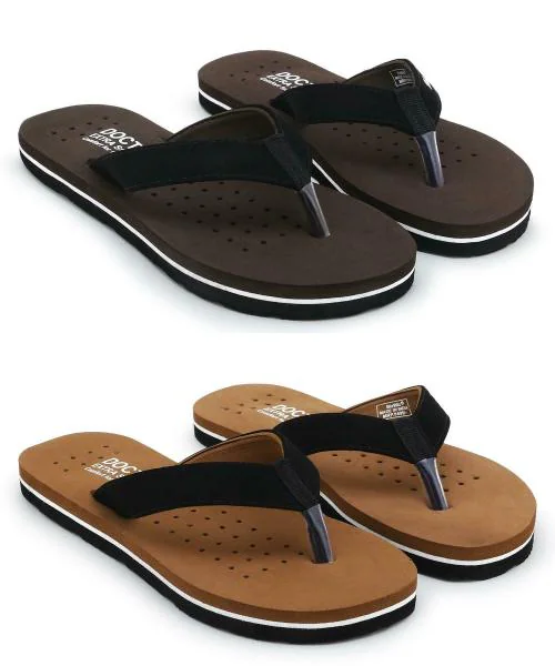 Bizwiz's Trendy & Combo of 2 Flip flops/Slippers for Women - (Brown , Tan)