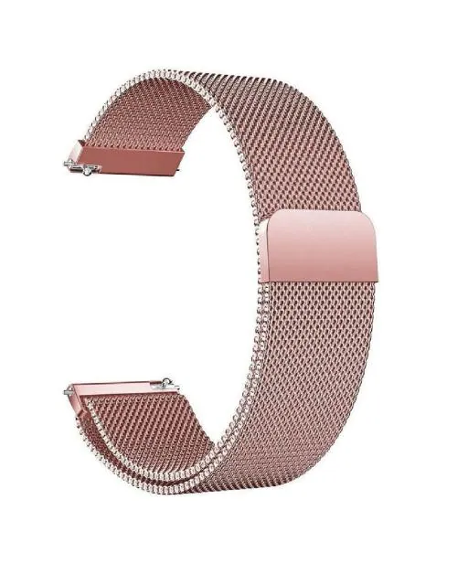 Sacriti Magnetic Loop Soft Watch Strap 22 mm Compatible with All Watches (Rosegold)