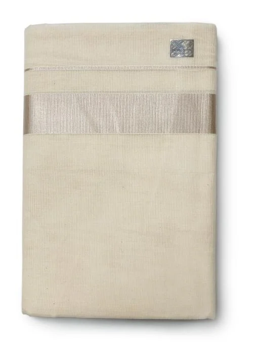 VAIRAVAA TEX | SILVER ZARI | KERALA DHOTI 4.00 METER - 1014