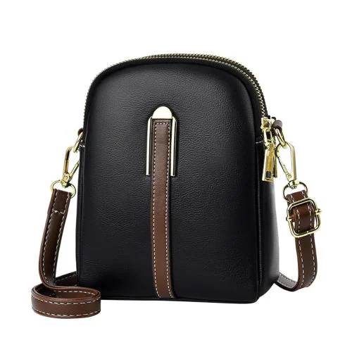Palay Sling Bag For Women Girls Stylish Pu Leather Crossbody Bag For Girls, Women Sling Phone Bag Double Layer Daily Bag With Detachable Shoulder Belt Small Sling Zipper Bag For Women, Girls Gift - 1