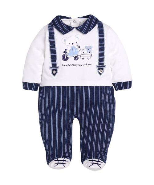 Baby Go Printed Rompers For Baby Boys(3-6M,SKY)
