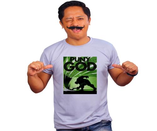 Mooch Wale Hulk Smashes Puny God Grey Quick-Dri T-shirt For Men - Grey, S