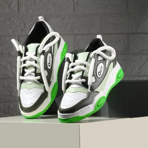 Aeonik OGIY RETRO SHOES HIGH PREMIUM QUALITY Sneakers For Men (GREEN)
