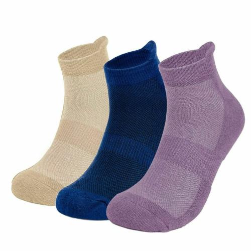 Mush Bamboo Ultra Soft, Anti Odor, Breathable, Anti Blister Ankle Socks for Men & Women for Running, Sports & Gym (Pack of 3 Beige,Navy Blue, Lavender)