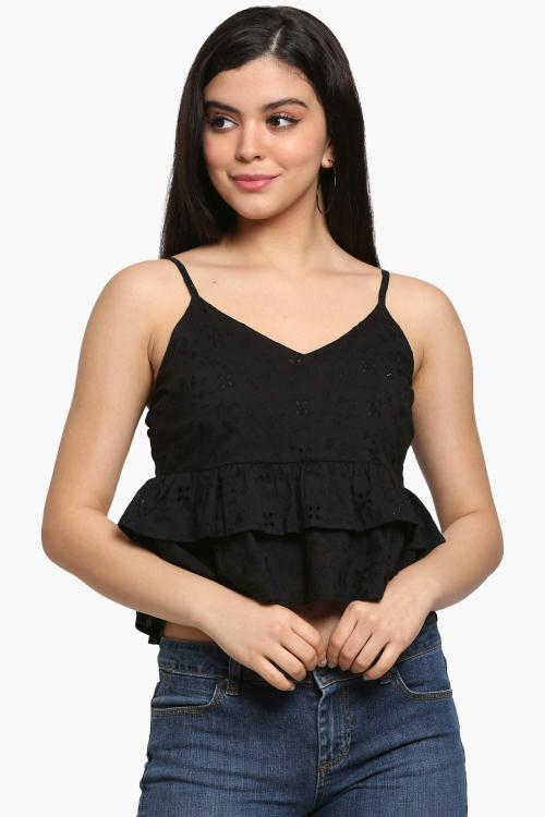 Pretty Loving Thing Women Sleeveless Solid Top
