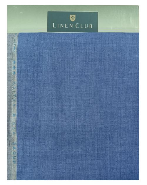 Linen Club Men Multicolor Solid Linen Shirt Fabric
