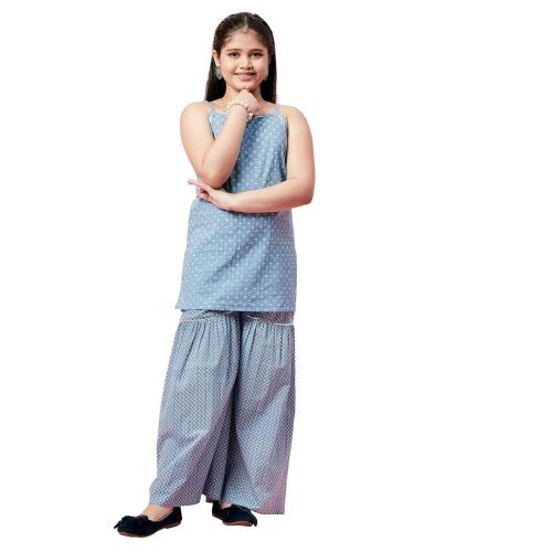 Stylobug Girls Cotton Kurti With Sharara Set (13 Years-14 Years)