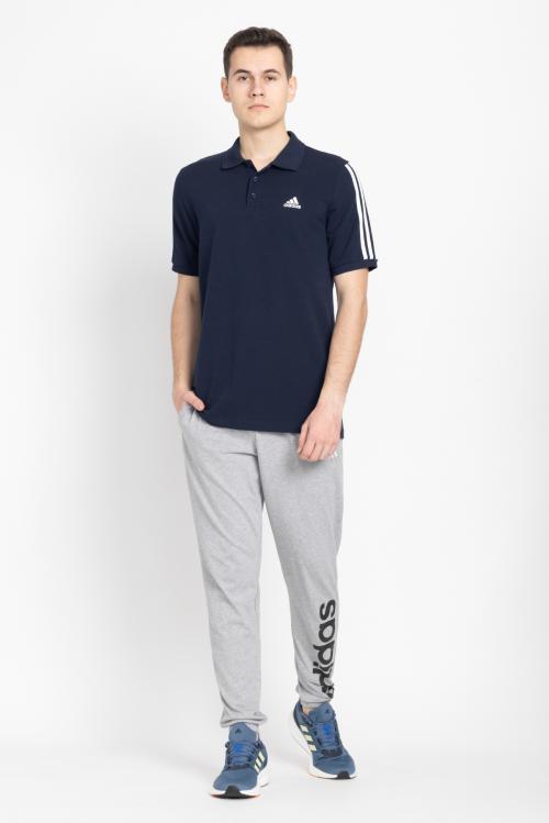 Adidas Men M COT POLO 3S Blue Sports Polo Shirt