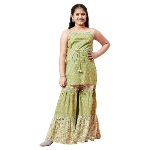 Stylobug Girls Cotton Kurti With Sharara Set (15 Years-16 Years)